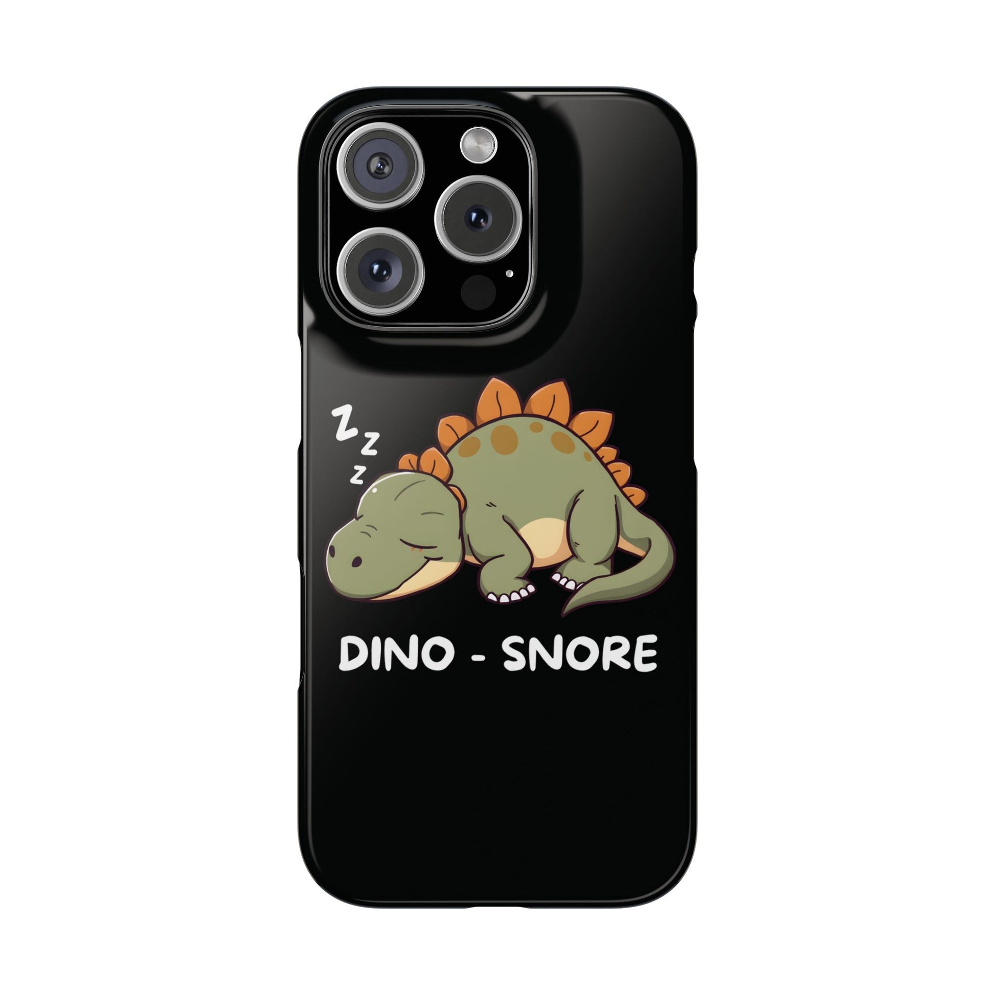 Sleepy Dinosaur Black iPhone 16 Pro Case