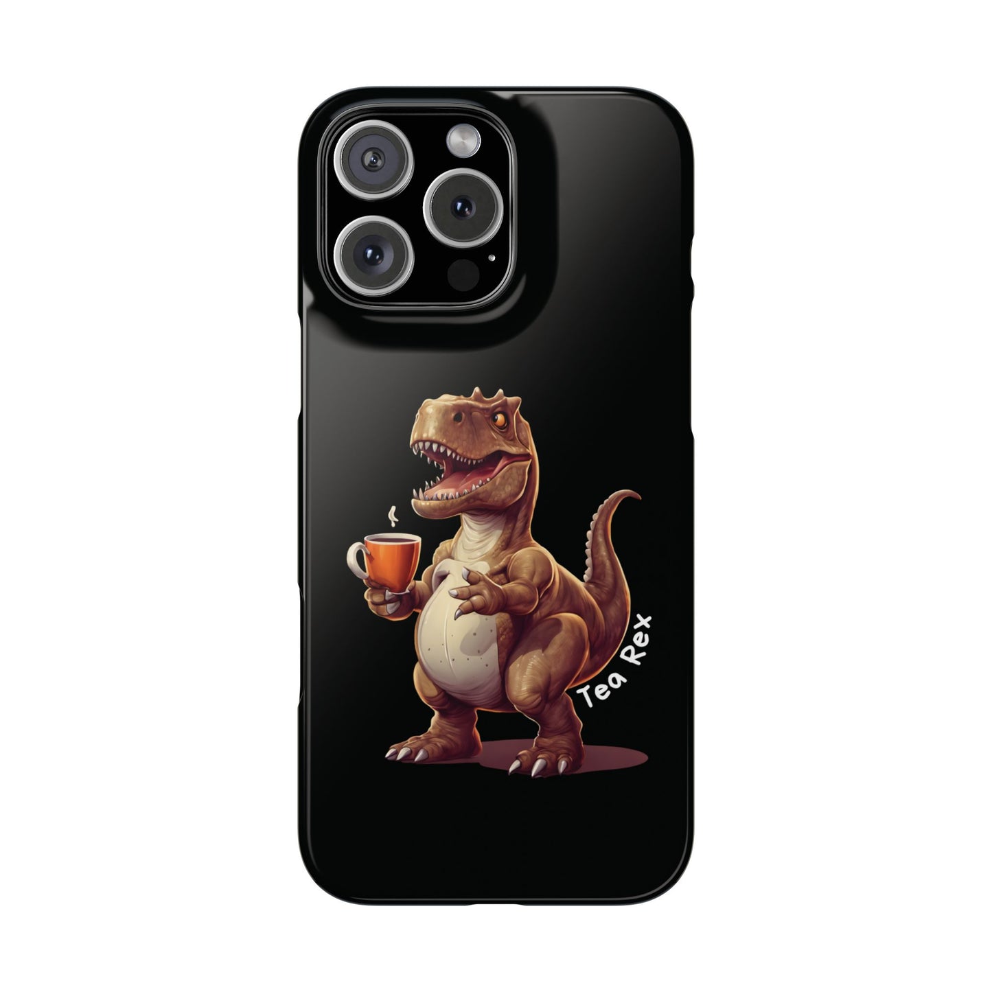 Tea Rex Black iPhone 16 Pro Max Case