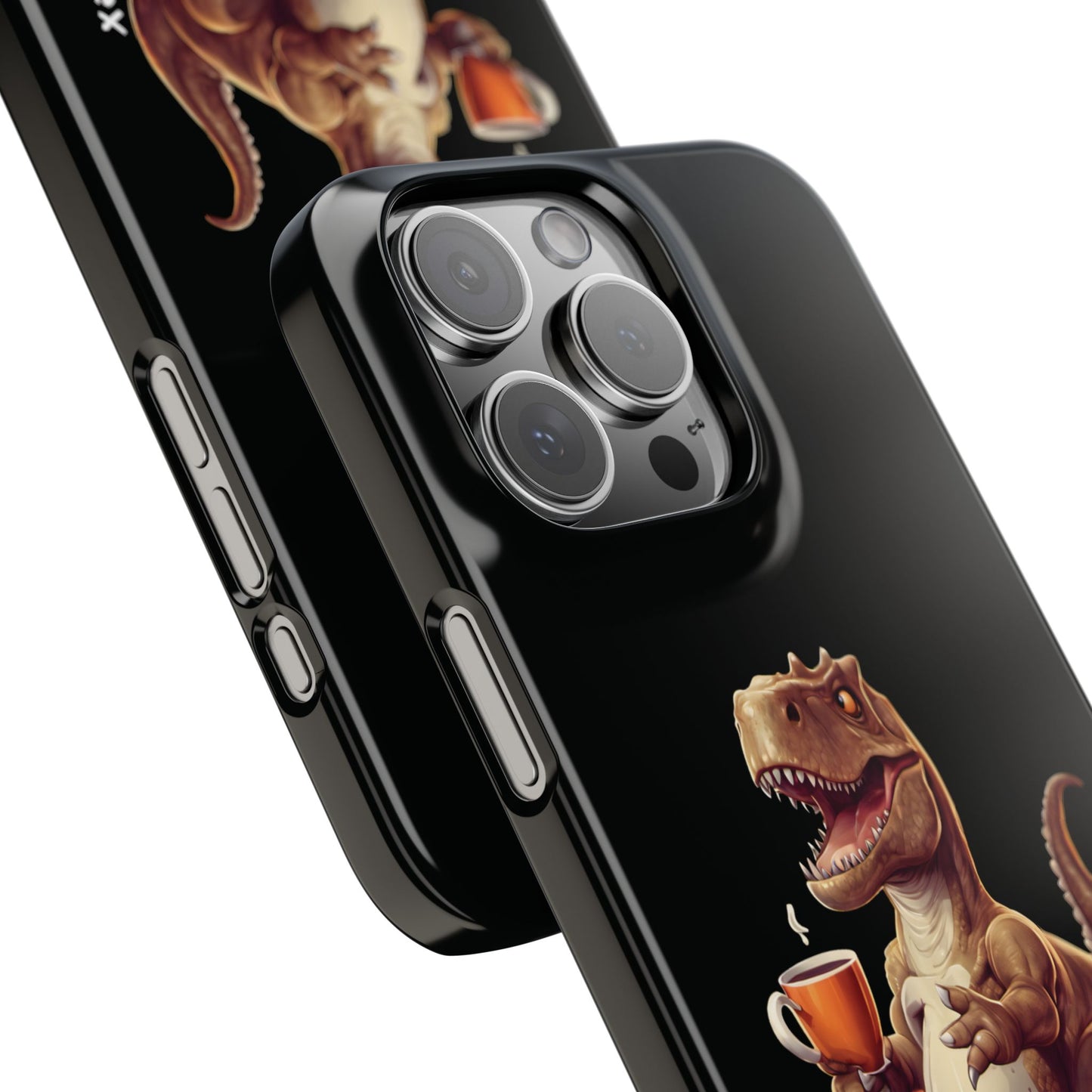 Tea Rex Black iPhone 16 Pro Max Case close 1