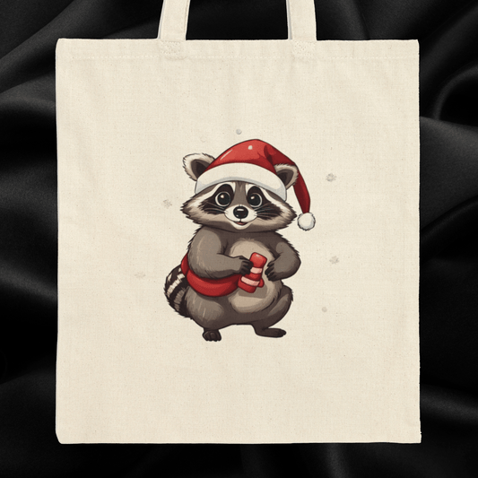 Tote Bag Christmas Raccoon