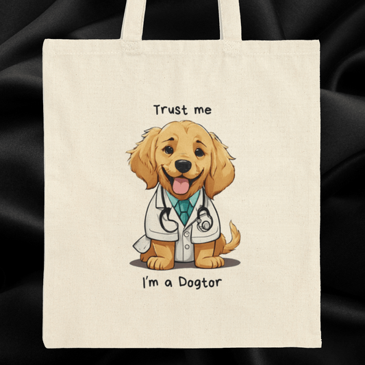 Tote Bag Cute Dog Doctor