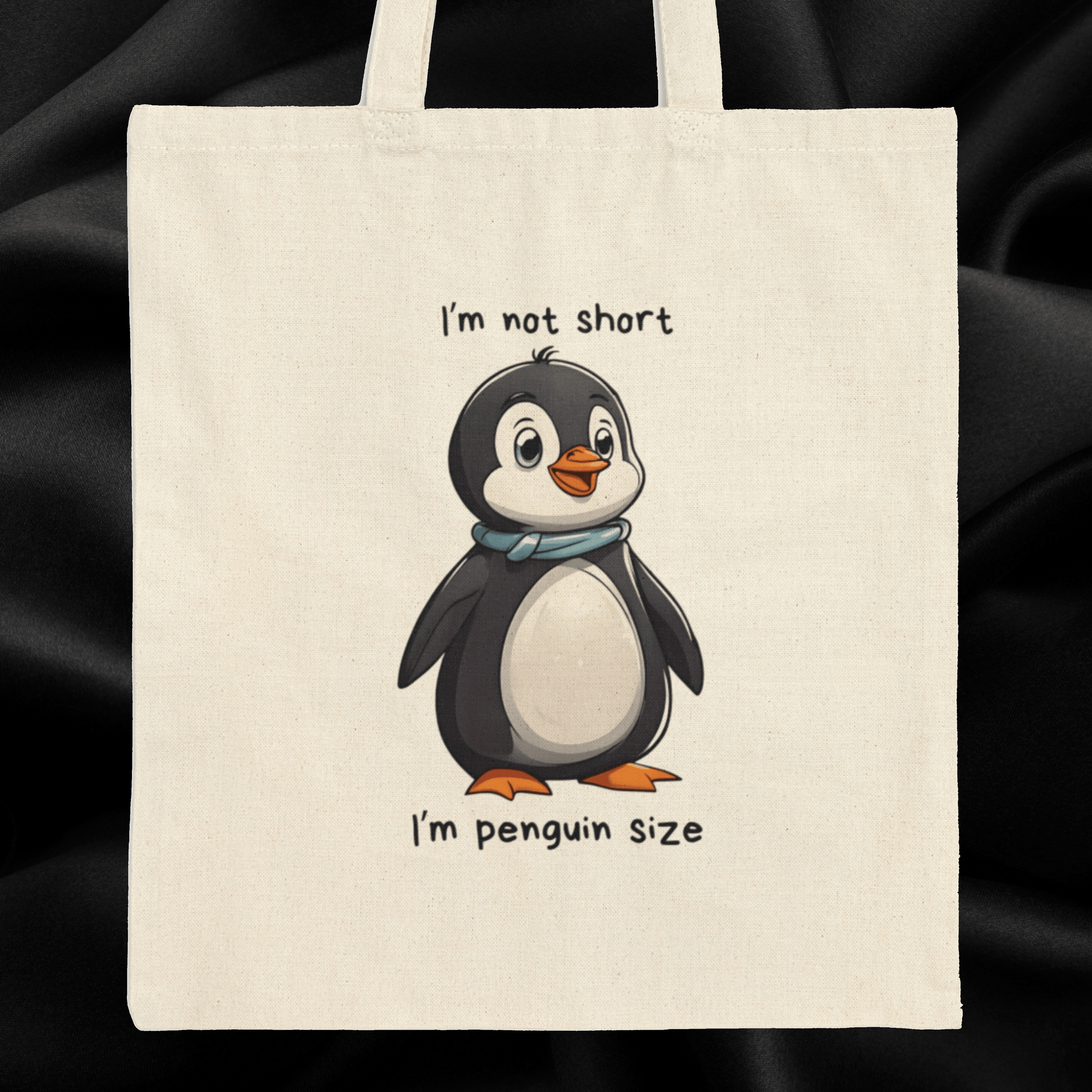 Tote Bag Cute Penguin Size