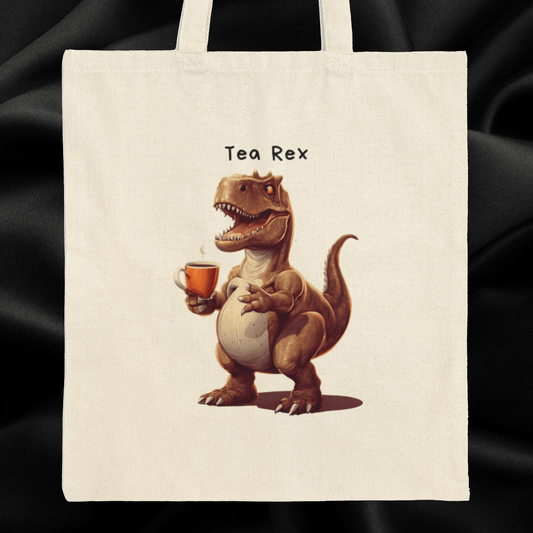Tote Bag Tea Rex T-Rex Dinosaur