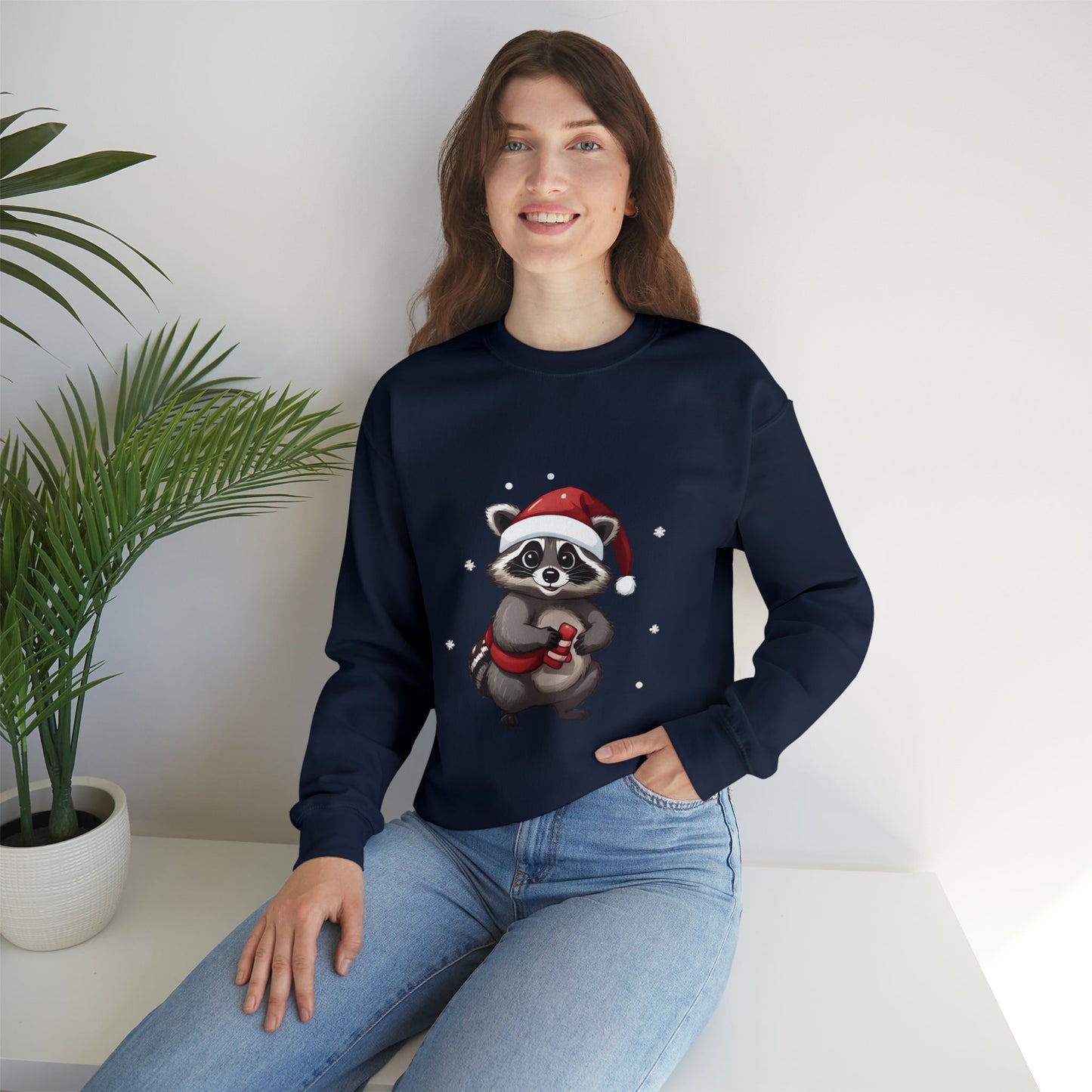 Christmas Raccoon Sweatshirt With Adorable Raccoon - StoreCuriosity