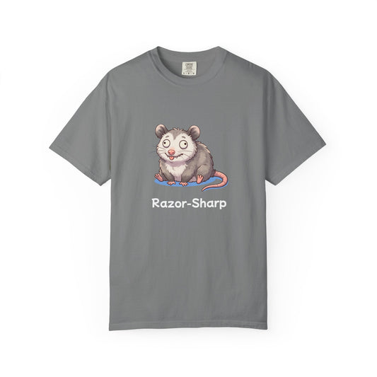 Funny playing dead opossum t-shirt – hand-drawn customizable design, gift for opossum lovers