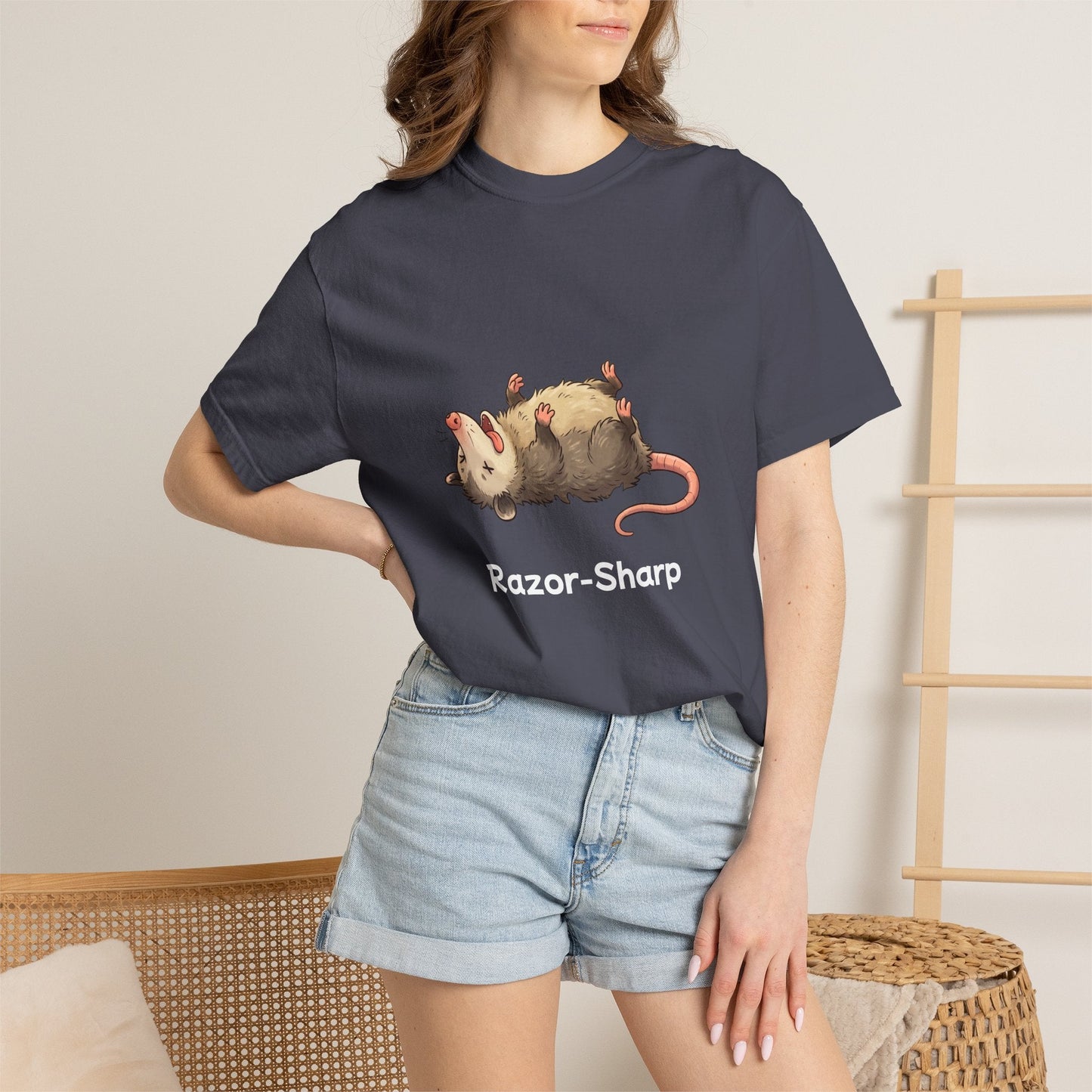Customizable opossum t-shirt – hand-drawn opossum design, gift for opossum lovers