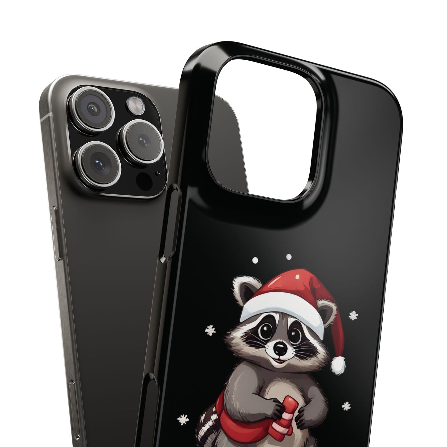 Cute Christmas Raccoon iPhone Case