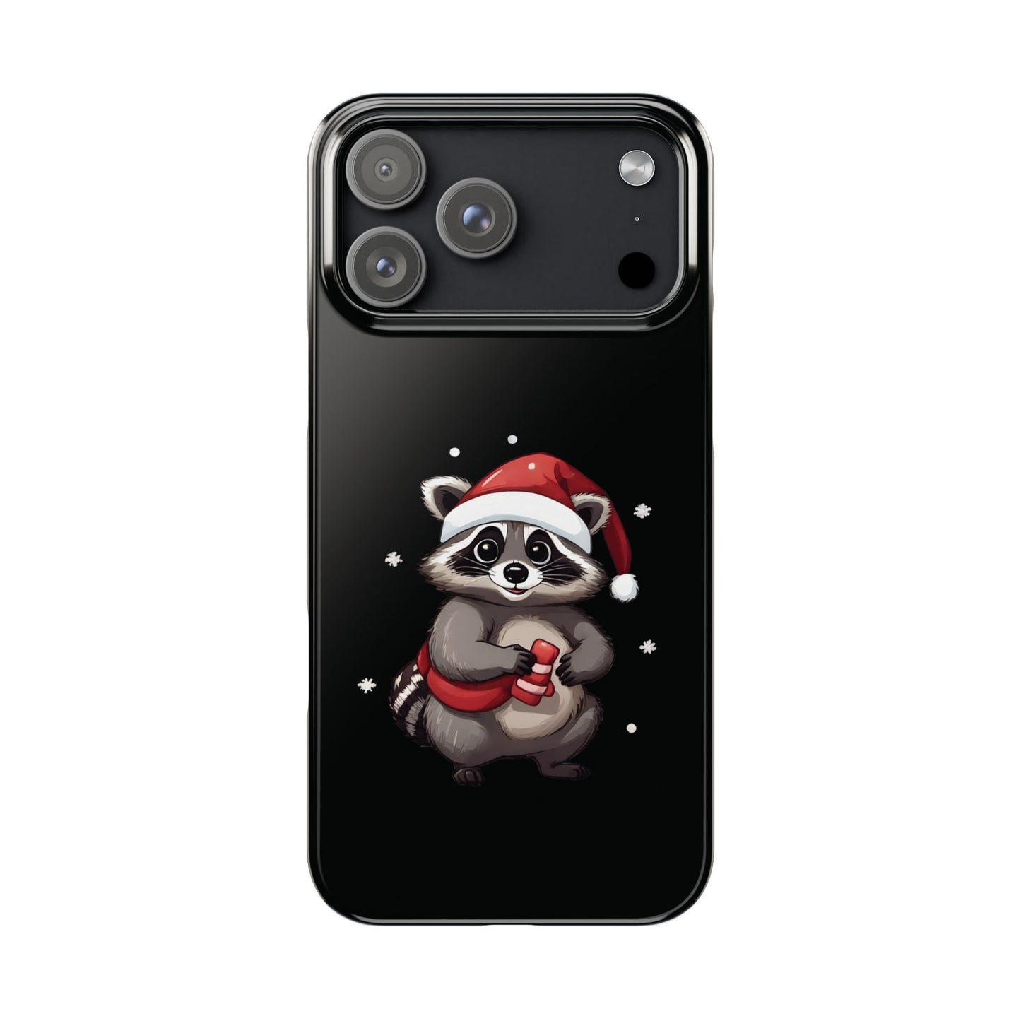 Cute Christmas Raccoon iPhone Case