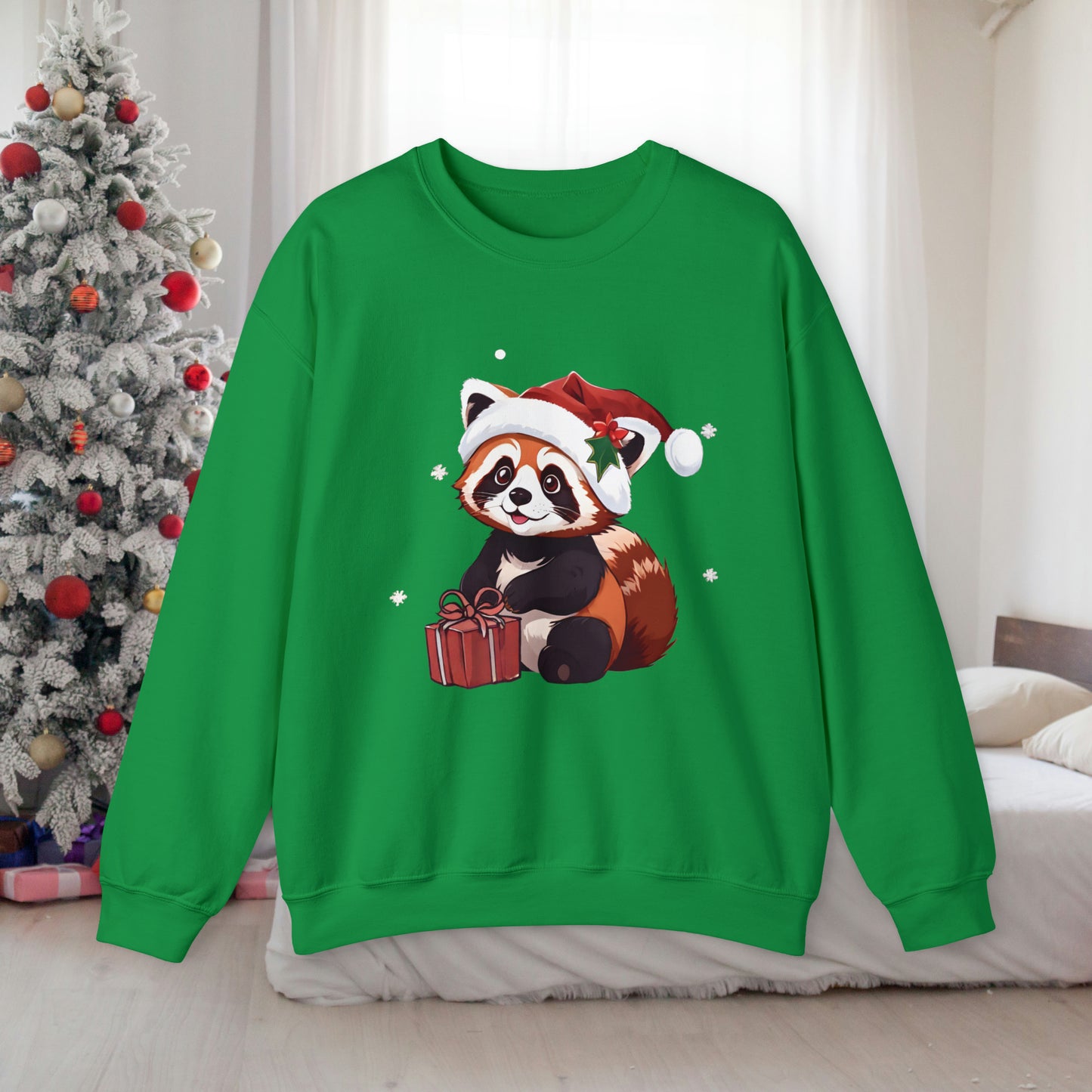 Christmas Red Panda Sweatshirt With Adorable Red Panda