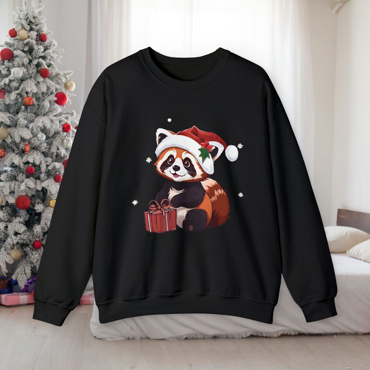 Christmas Red Panda Sweatshirt With Adorable Red Panda