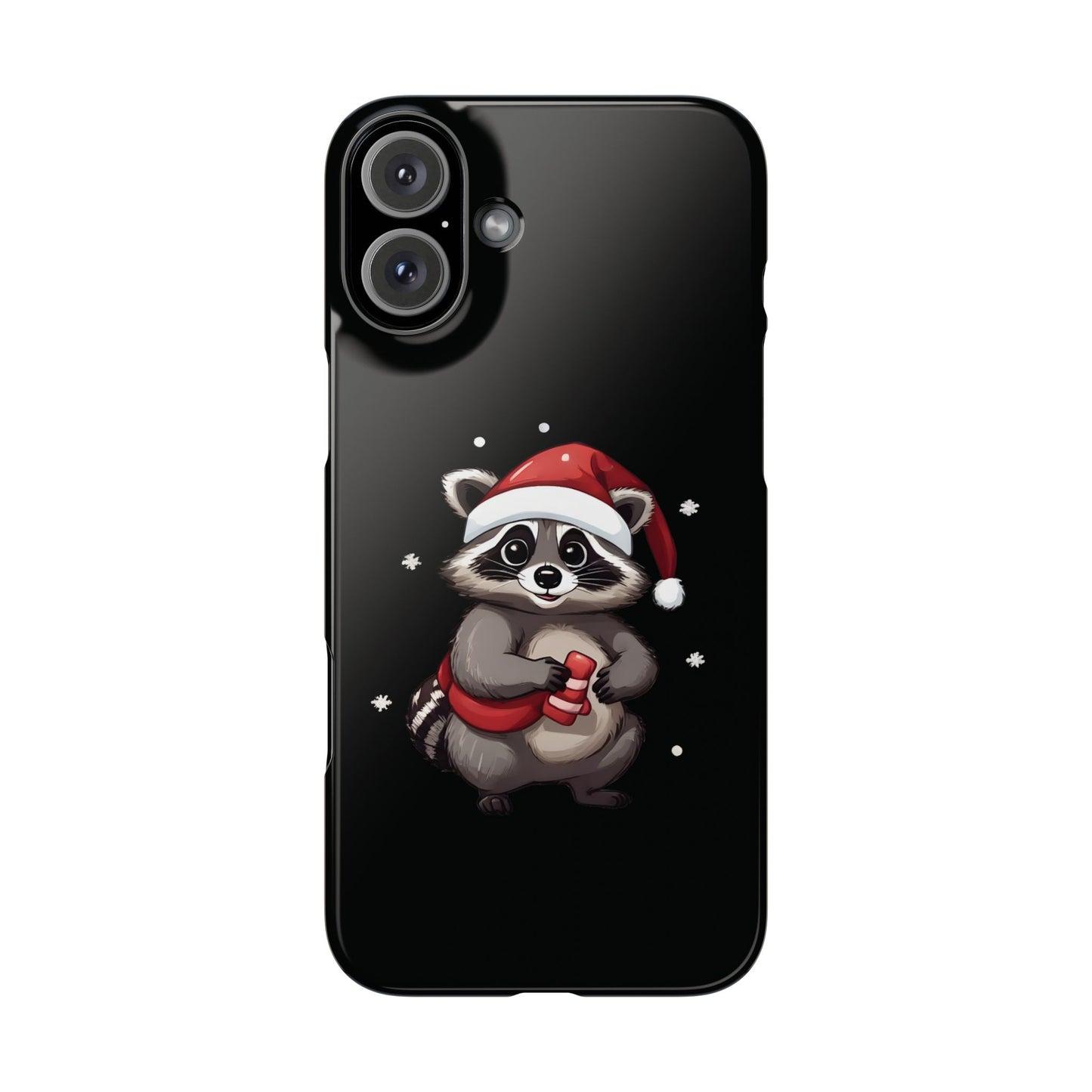 Cute Christmas Raccoon iPhone Case