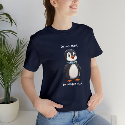 Cute Penguin Size Unisex short sleeve T-Shirt with Ultra soft-cotton Blue