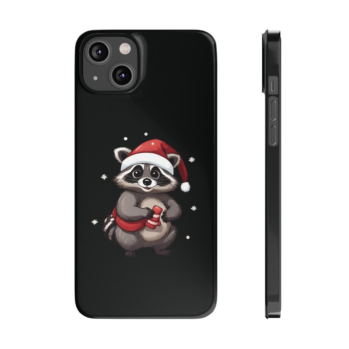 Cute Christmas Raccoon iPhone Case