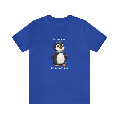 Cute Penguin Size Unisex short sleeve T-Shirt with Ultra soft-cotton light Blue