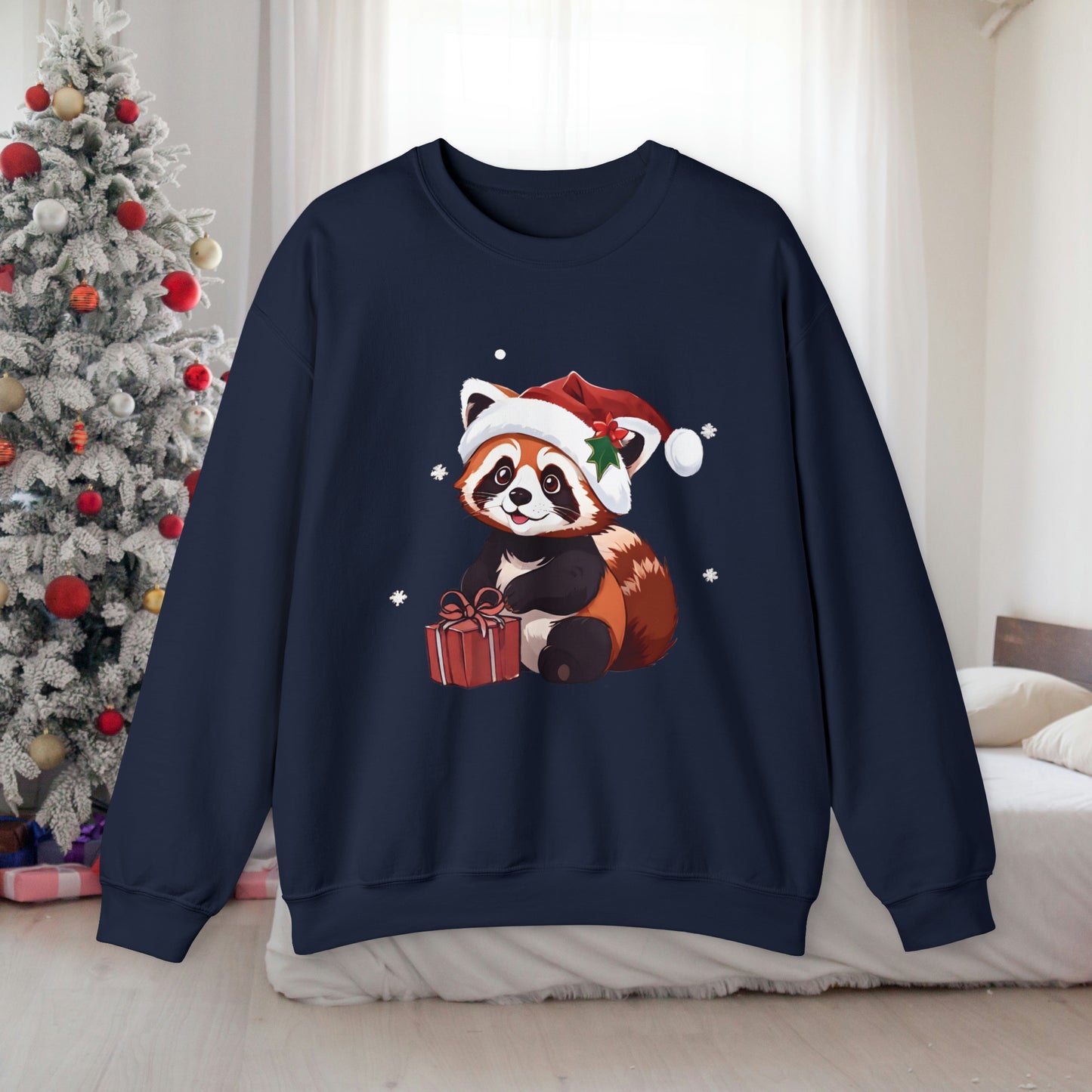 Christmas Red Panda Sweatshirt With Adorable Red Panda