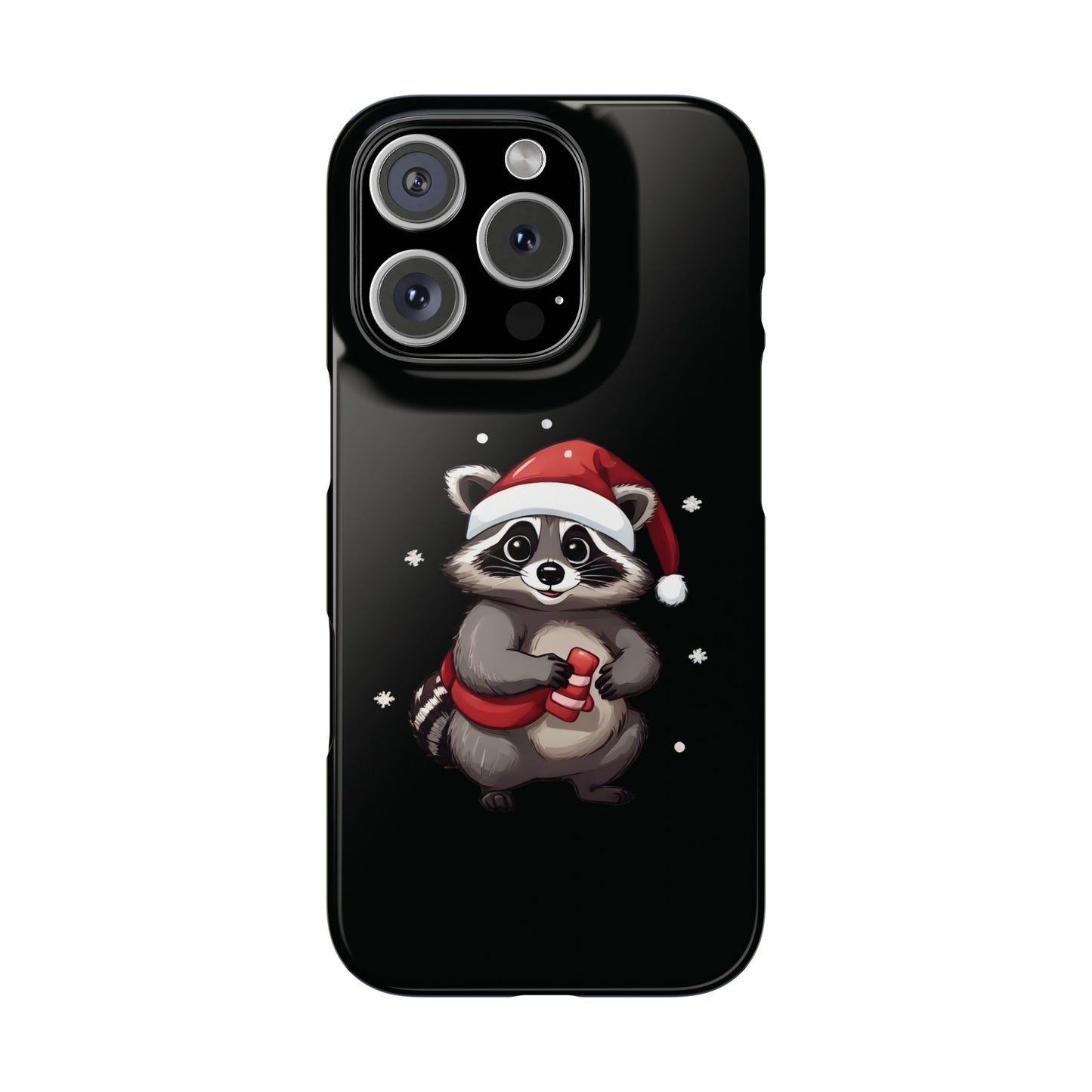 Cute Christmas Raccoon iPhone Case