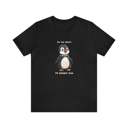 Cute Penguin Size Unisex short sleeve T-Shirt with Ultra soft-cotton Black