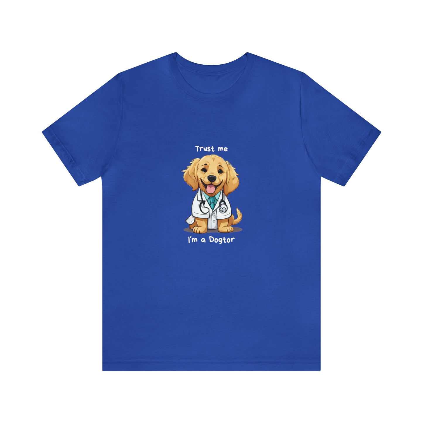 Funny Dog Doctor Unisex short sleeve T-Shirt with Ultra soft-cotton light blue