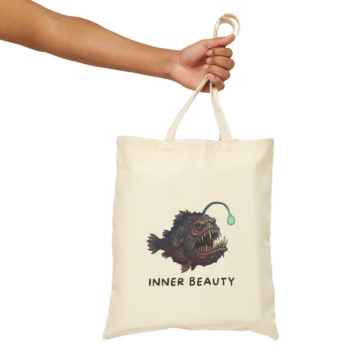 Anglerfish Tote Bag – Inner Beauty - Funny Deep Sea Creature Gift - StoreCuriosity -