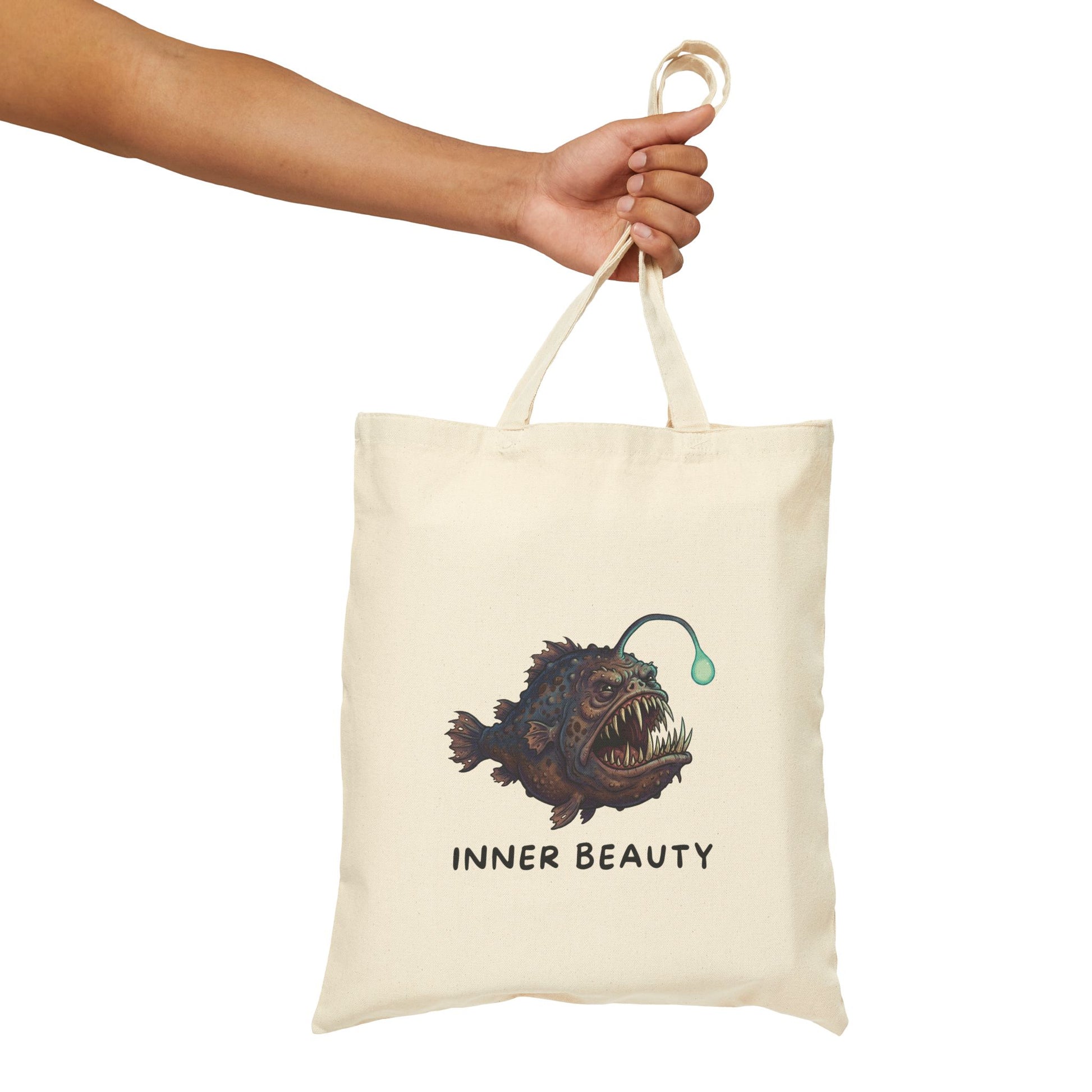 Anglerfish Tote Bag – Inner Beauty - Funny Deep Sea Creature Gift - StoreCuriosity -