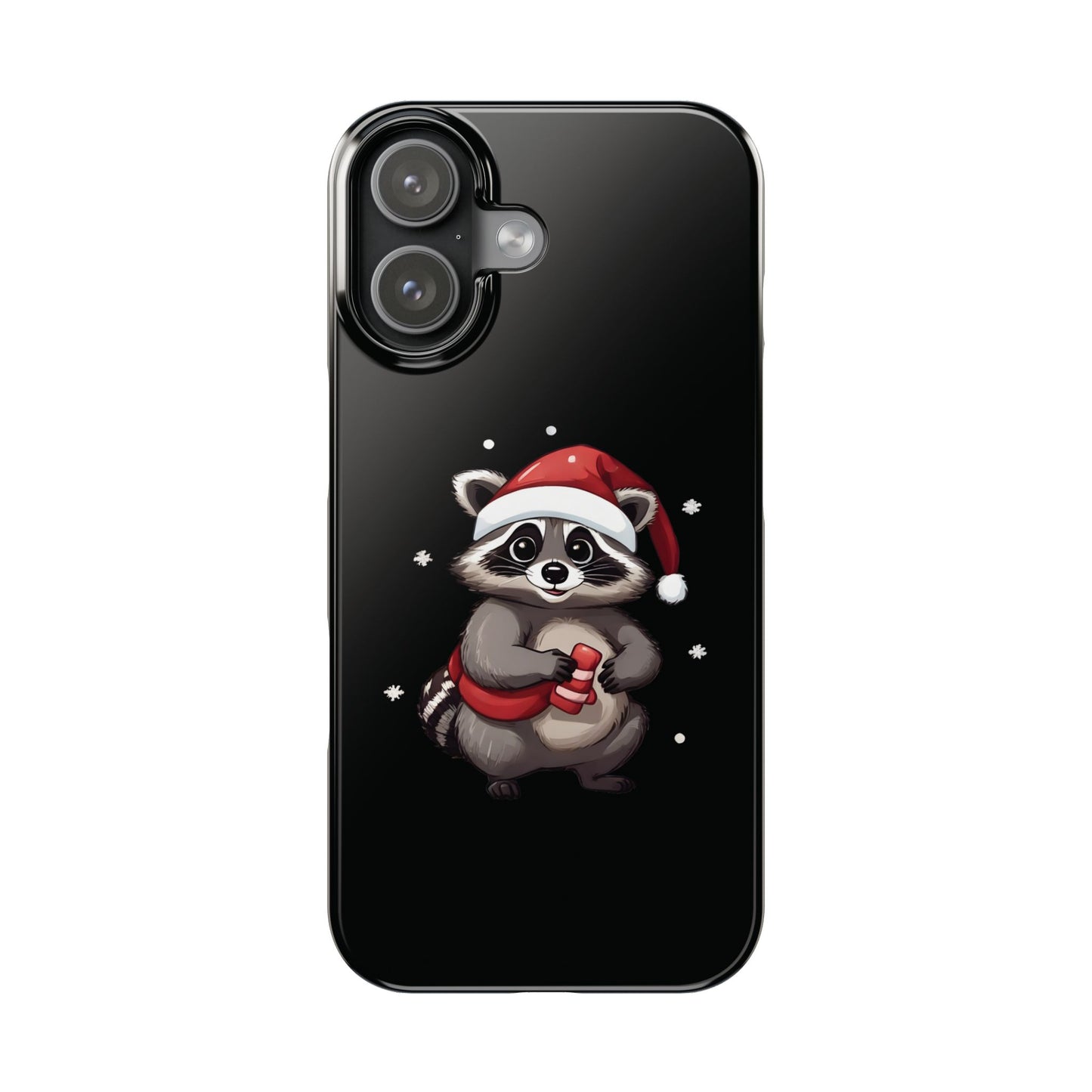 Cute Christmas Raccoon iPhone Case