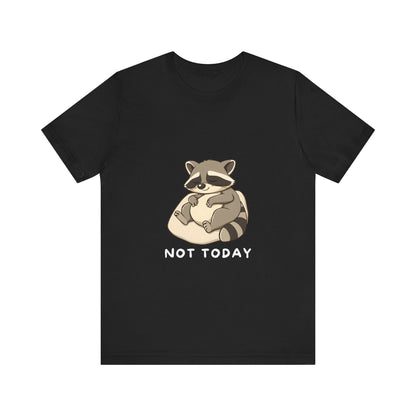 Black_Lazy_Raccoon_Short_Sleeve_T-Shirt_With_Ultra_Soft-Cotton_For_Men_And_Women_Base