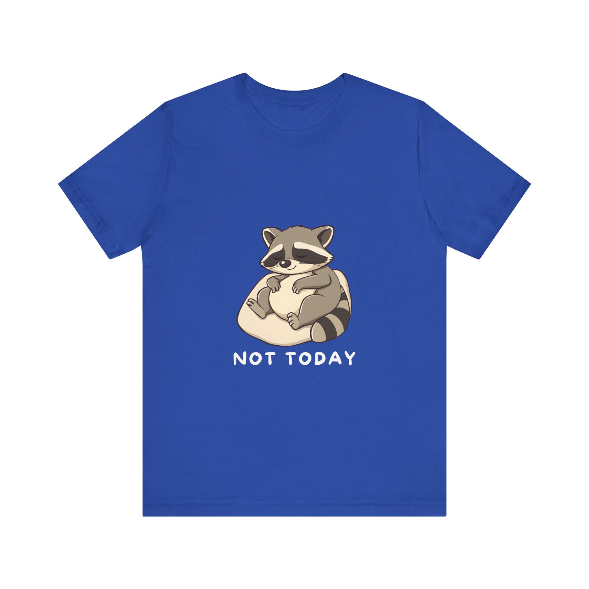Blue_Lazy_Raccoon_Short_Sleeve_T-Shirt_With_Ultra_Soft-Cotton_For_Men_And_Women_Base