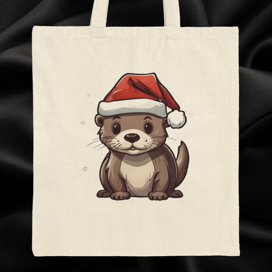 Tote Bag Christmas Otter