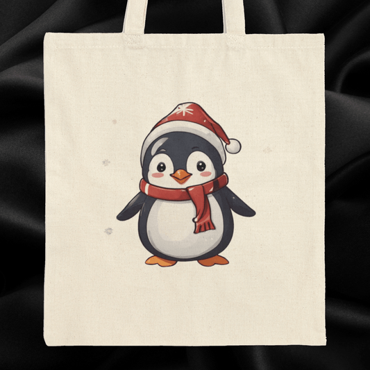 Tote Bag Christmas Penguin