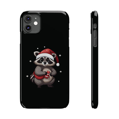 Christmas Raccoon Black iPhone 11 Case