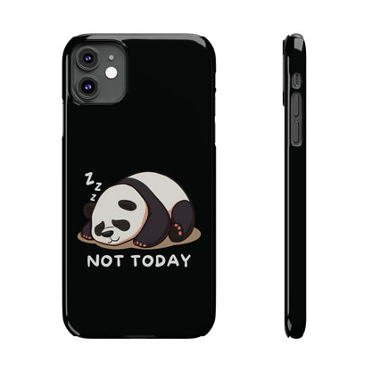 Cute Lazy Panda Black iPhone 11 Case