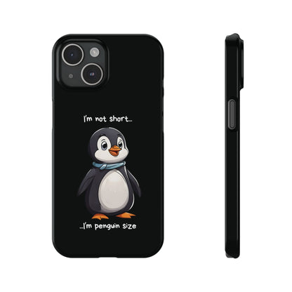 Cute Penguin Black iPhone 15 Case