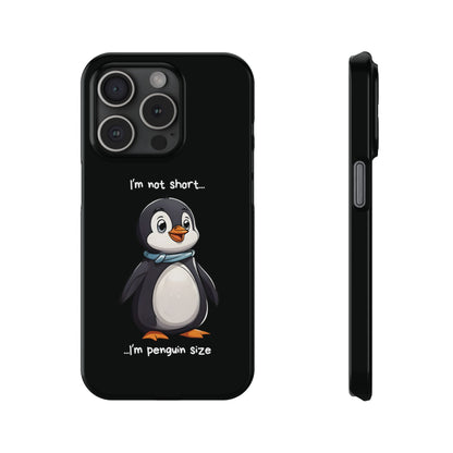 Cute Penguin Black iPhone 15 Pro Case