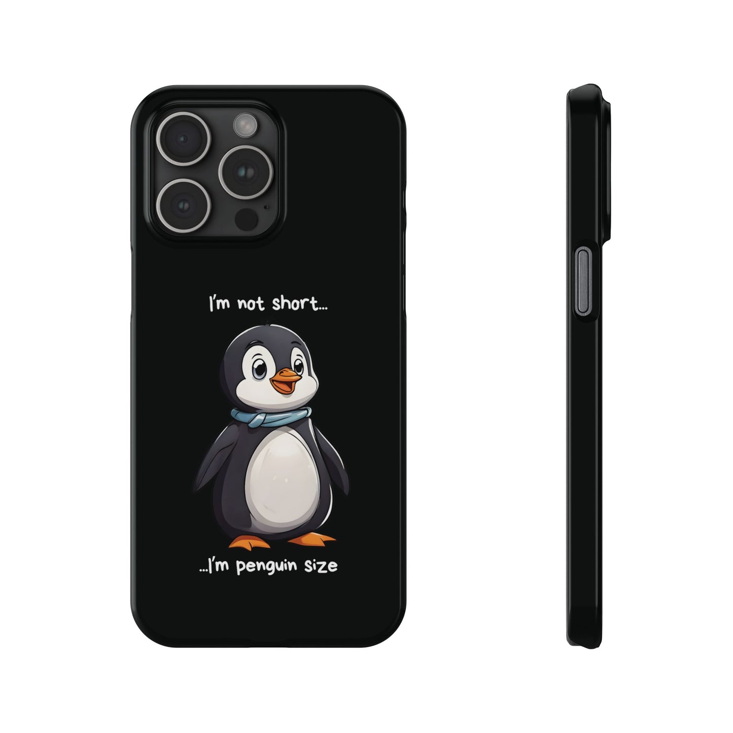 Cute Penguin Black iPhone 15 Pro Max Case