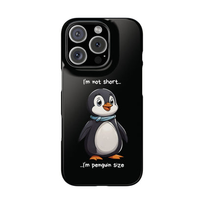 Cute Penguin Black iPhone 16 Pro Case
