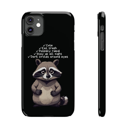 Cute Raccoon Black iPhone 11 Case