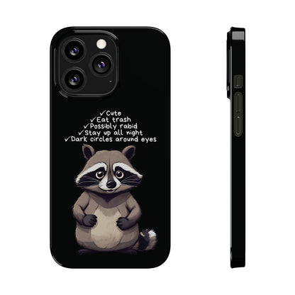 Cute Raccoon Black iPhone 13 Pro Case