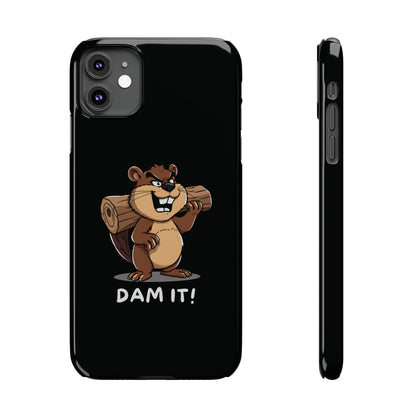 Dam It Beaver Black iPhone 11 Case