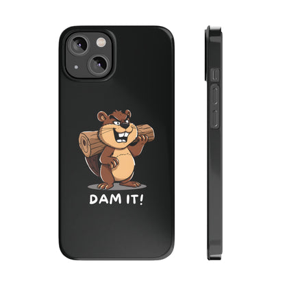 Dam It Beaver Black iPhone 14 Case