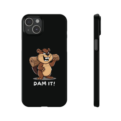 Dam It Beaver Black iPhone 15 Plus Case