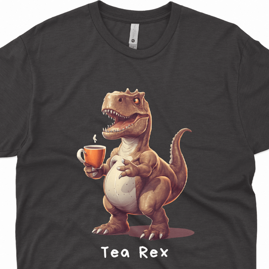 Funny Tyrannosaurus Rex Dinosaur Unisex Short Sleeve T-Shirt With Ultra Soft Cotton Black