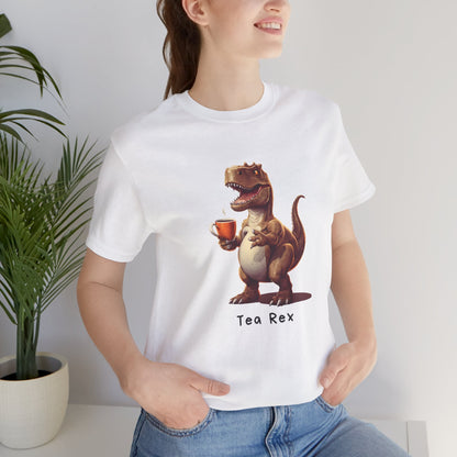 Funny Tea Rex Short Sleeve T-Shirt With Ultra Soft-Cotton For Men And Women Style White
