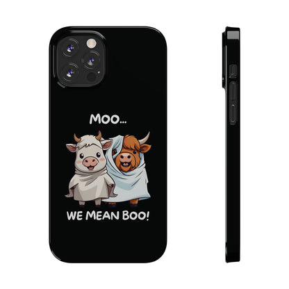Halloween Cows Black iPhone 12 Case