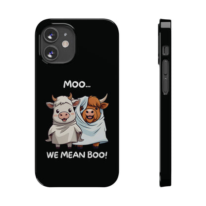 Halloween Cows Black iPhone 12 Mini Case