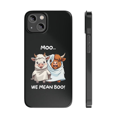 Halloween Cows Black iPhone 14 Case