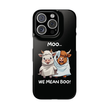 Halloween Cows Black iPhone 16 Pro Case