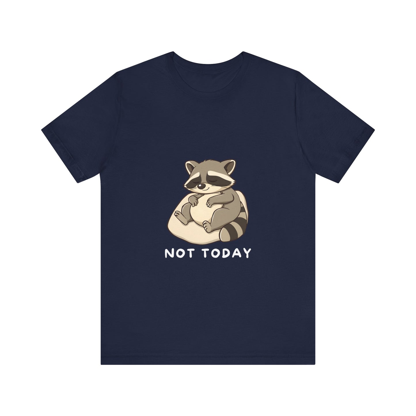 Navy_Lazy_Raccoon_Short_Sleeve_T-Shirt_With_Ultra_Soft-Cotton_For_Men_And_Women_Base