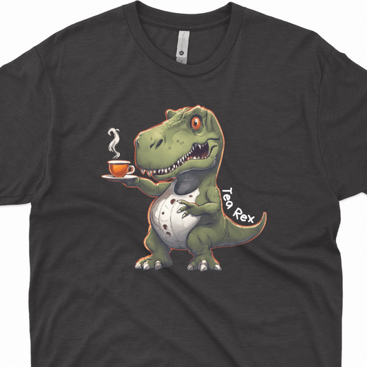 Tea Rex & T-rex dinosaur Unisex short sleeve T-Shirt with Ultra soft-cotton