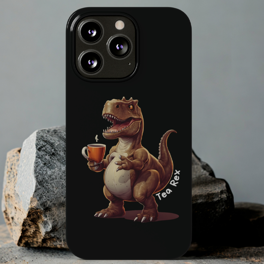 Black iPhone Slim Case T-Rex Tea Rex