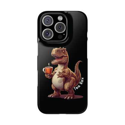 Slim Black Tea Rex & T-Rex iPhone Case With A Unique And Funny Design